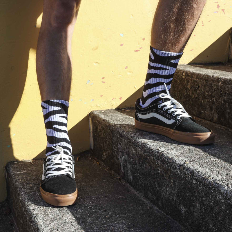 Zebra Crew Sock