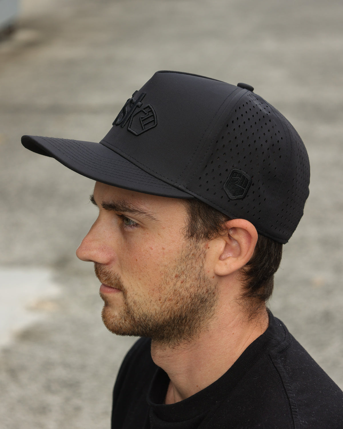 Lower Blackout A-Frame Performance Snapback Cap