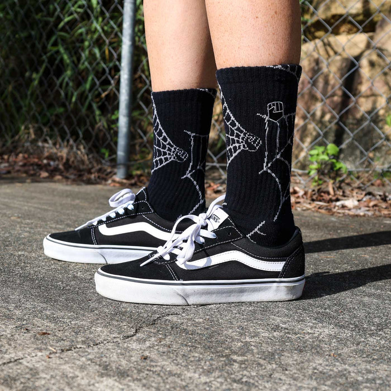 Cobweb Crew Sock